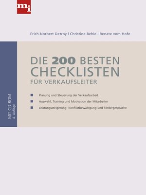 cover image of Die 200 besten Checklisten für Verkaufsleiter